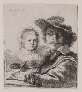 Autoportrait avec Saskia - Rembrandt van Rijn