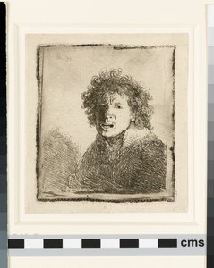 Autoportrait bouche ouverte