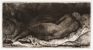La femme nue, dormant avec ses fesses dans le vent