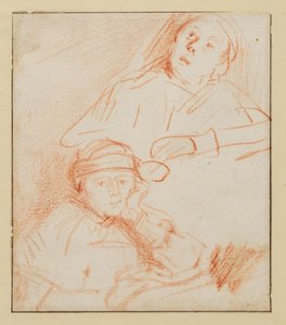 Deux études de Saskia, vers 1636 - 1637 - Rembrandt van Rijn