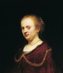 Jeune femme avec une chaîne en or - Rembrandt Harmensz. van Rijn
