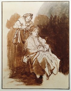 Jeune femme à sa toilette. Cheveux d