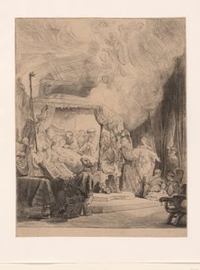 La mort de la Vierge - Rembrandt van Rijn (signed by artist)