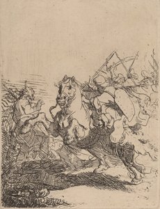Combat de cavalerie, vers 1632 - Rembrandt van Rijn