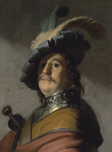 Un homme avec une gorgerette et un bonnet