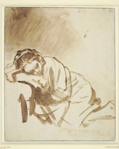 Une jeune femme dormant Hendrickje Stoffels, vers 1654