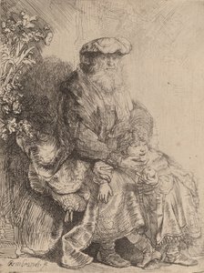 Abraham caressant Isaac, vers 1637 - Rembrandt van Rijn