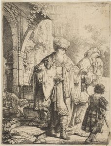 Abraham chassant Agar et Ismaël, 1637 - Rembrandt van Rijn