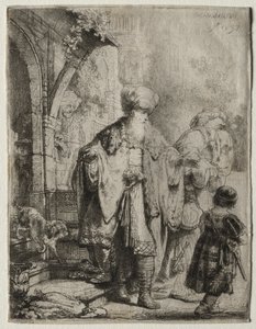 Abraham chassant Agar et Ismaël - Rembrandt van Rijn