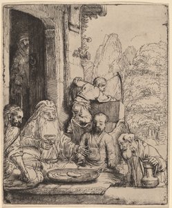 Abraham recevant les Anges - Rembrandt van Rijn