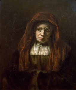 Vieille femme avec foulard - Rembrandt van Rijn