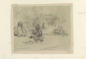 Baigneurs - Rembrandt van Rijn
