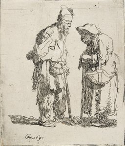 Mendiant et mendiante conversant, 1630 - Rembrandt van Rijn