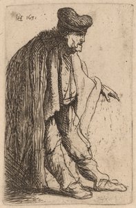 Mendiant avec la main gauche tendue - Rembrandt van Rijn