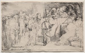 Christ disputant avec les docteurs : une esquisse - Rembrandt van Rijn