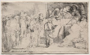 Le Christ disputant avec les docteurs : Une esquisse, 1652 - Rembrandt van Rijn