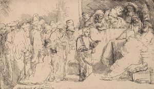 Christ disputant avec les docteurs : une esquisse, 1652 - Rembrandt van Rijn