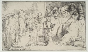 Christ disputant avec les docteurs, une esquisse - Rembrandt van Rijn