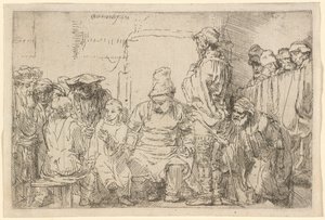 Christ assis disputant avec les docteurs - Rembrandt van Rijn