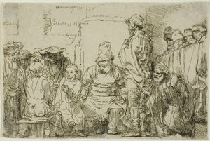 Christ assis disputant avec les docteurs - Rembrandt van Rijn