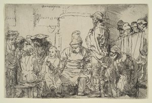 Christ assis disputant avec les docteurs - Rembrandt van Rijn
