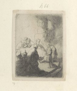 Christ et les scribes: petite plaque - Rembrandt van Rijn