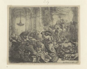 Christ chasse les changeurs du Temple - Rembrandt van Rijn
