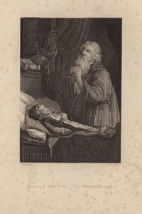Élie ressuscitant le fils de la veuve - Rembrandt van Rijn