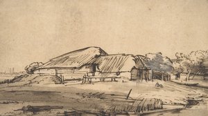 Groupe de bâtiments de ferme, vers 1648-1652 - Rembrandt van Rijn