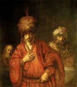 Haman en disgrâce - Rembrandt van Rijn
