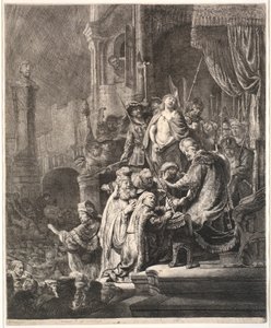 Jésus devant Pilate : grande planche - Rembrandt van Rijn