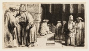 Juifs dans la synagogue - Rembrandt van Rijn