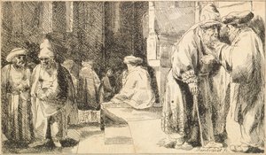 Juifs dans la synagogue - Rembrandt van Rijn