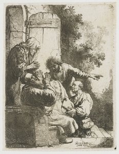 Le manteau de Joseph apporté à Jacob - Rembrandt van Rijn