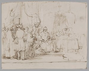 Joseph raconte ses rêves à ses parents et à ses frères - Rembrandt van Rijn