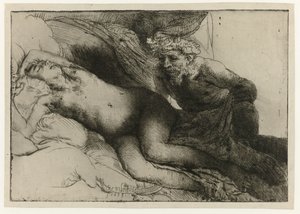 Jupiter et Antiope - Rembrandt van Rijn