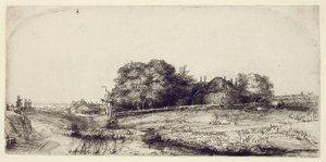 Paysage avec Grange à Foin et un Troupeau de Moutons, c.1652