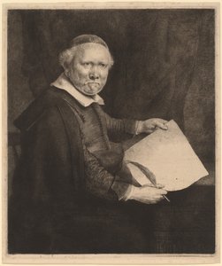 Lieven Willemsz van Coppenol: la grande plaque - Rembrandt van Rijn