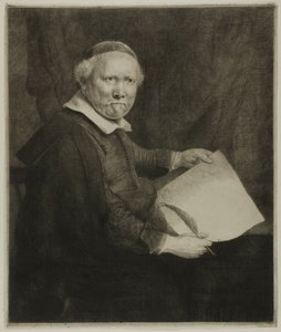 Lieven Willemsz. von Coppenol, Maître Écrivain : La Grande Planche - Rembrandt van Rijn