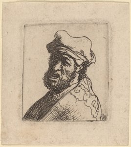 Homme criant, trois-quarts à gauche - Rembrandt van Rijn