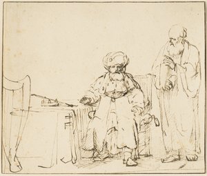 Nathan Réprimandant David, c.1652-53 - Rembrandt van Rijn