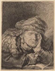 Vieille femme dormant