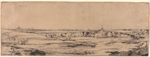 Panorama près de Bloemendaal montrant le domaine de Saxenburg (le champ des orpailleurs) - Rembrandt van Rijn