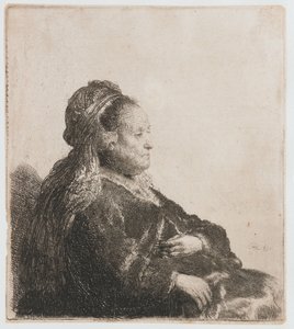 Mère de Rembrandt assise - Rembrandt van Rijn