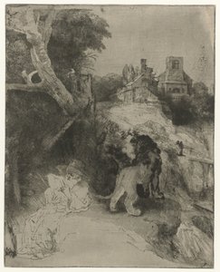 Saint Jérôme lisant dans un paysage italianisant