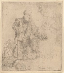 Saint Pierre en pénitence - Rembrandt van Rijn