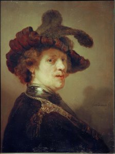 Autoportrait avec chapeau à plumes