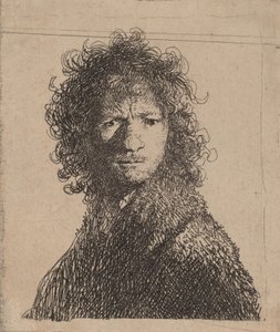 Autoportrait, fronçant les sourcils