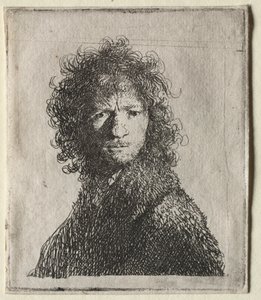 Autoportrait fronçant les sourcils : Buste