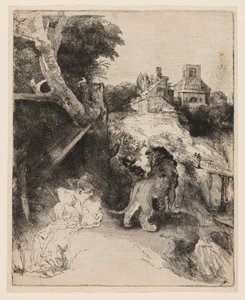 Saint Jérôme Lisant dans un Paysage Italien